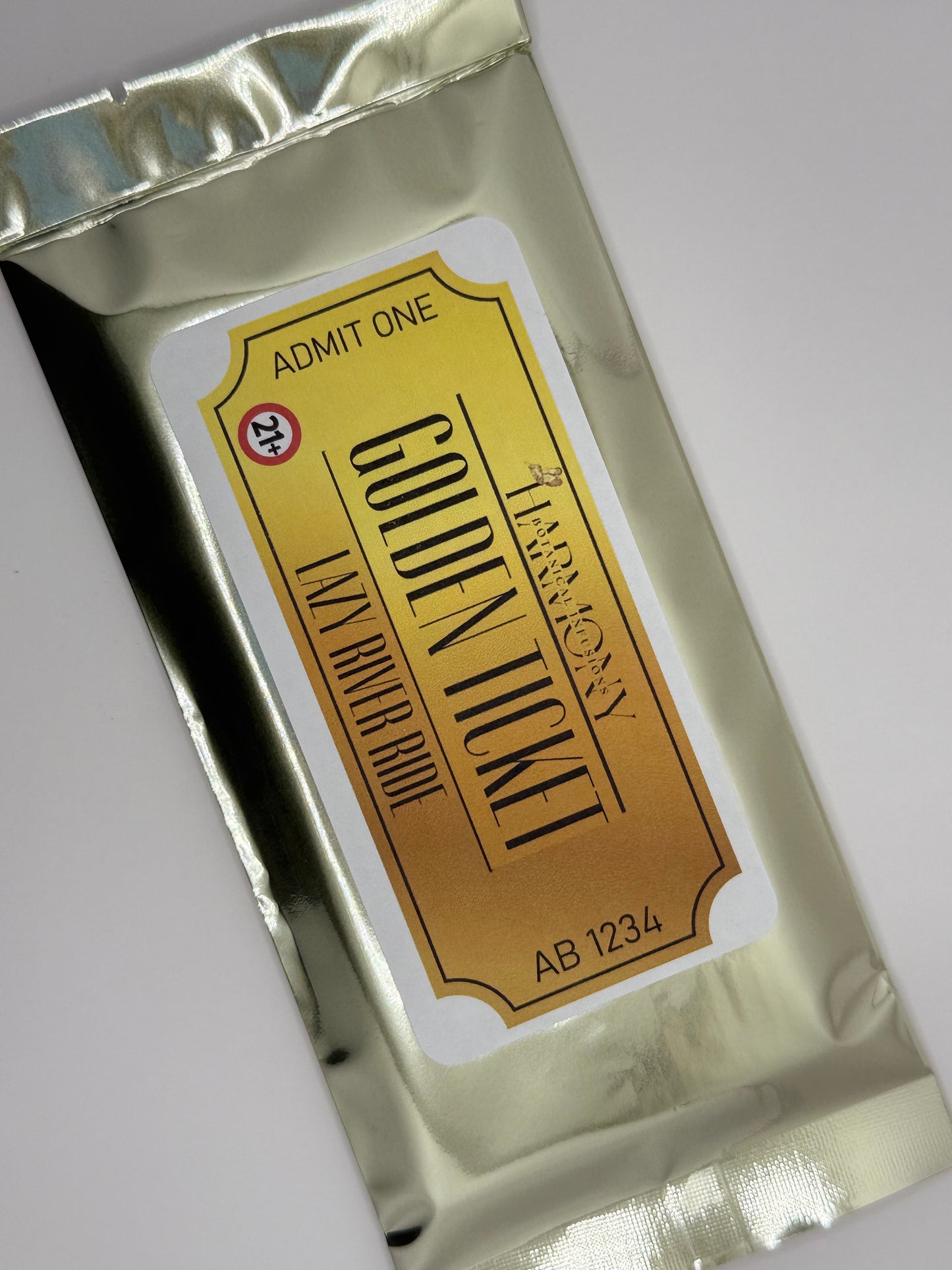 THE GOLDEN TICKET |  "LAZY RIVER RIDE" | 1g MICRODOSE / NEWBIE TRIP BAR